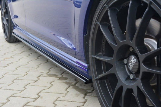 Seitenschweller Ansatz für V.1 für VW Golf 7 R / R-Line schwarz Hochglanz