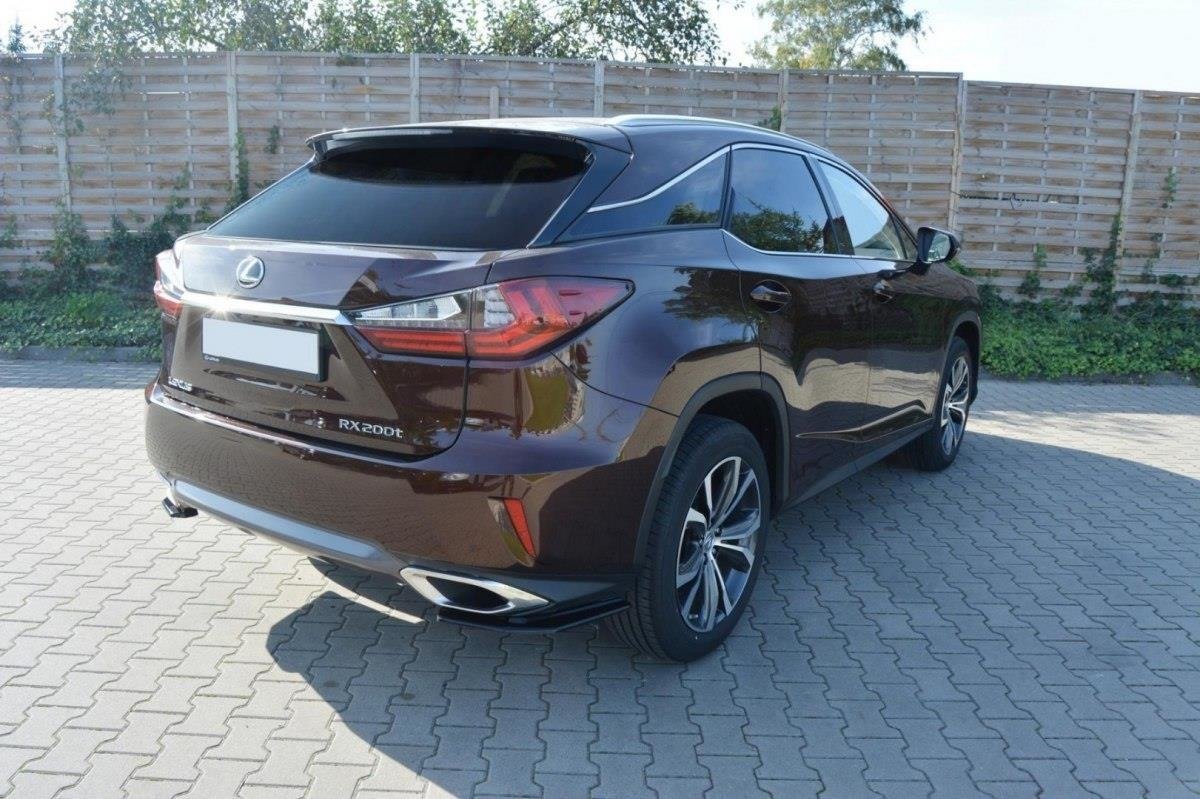 Heck Ansatz Flaps Diffusor für Lexus RX Mk4 T schwarz matt