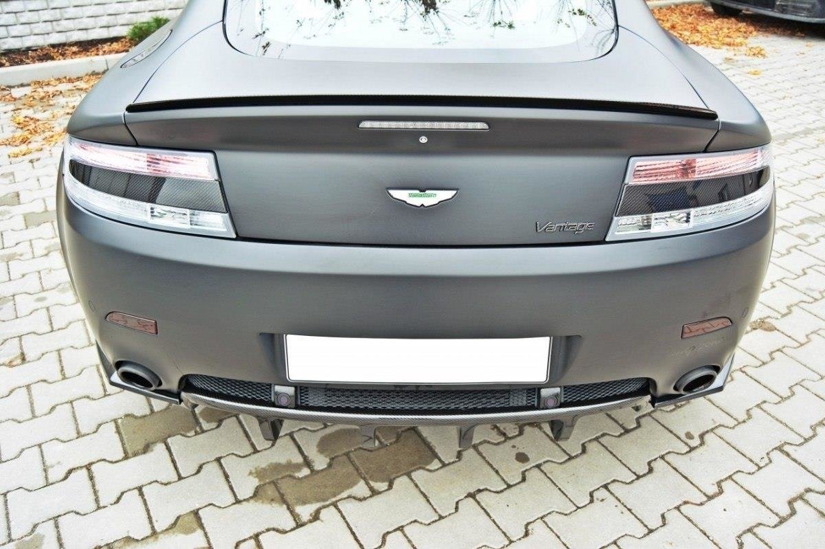 Heck Ansatz Flaps Diffusor für ASTON MARTIN V8 VANTAGE Carbon Look
