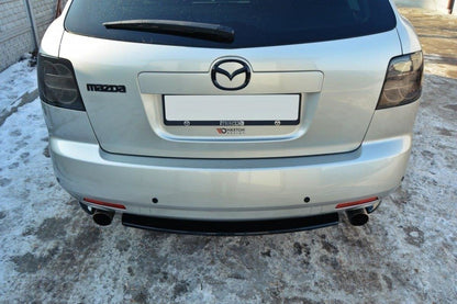 Mittlerer Diffusor Heck Ansatz für MAZDA CX-7 schwarz Hochglanz