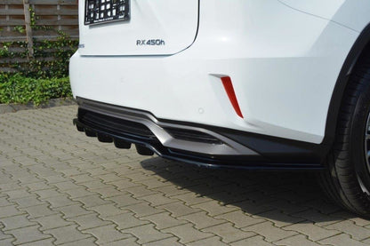 Mittlerer Diffusor Heck Ansatz für Lexus RX Mk4 H DTM LOOK Carbon Look