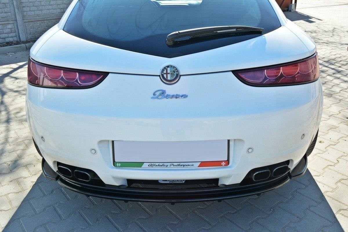 Heck Ansatz Flaps Diffusor für Alfa Romeo Brera Carbon Look