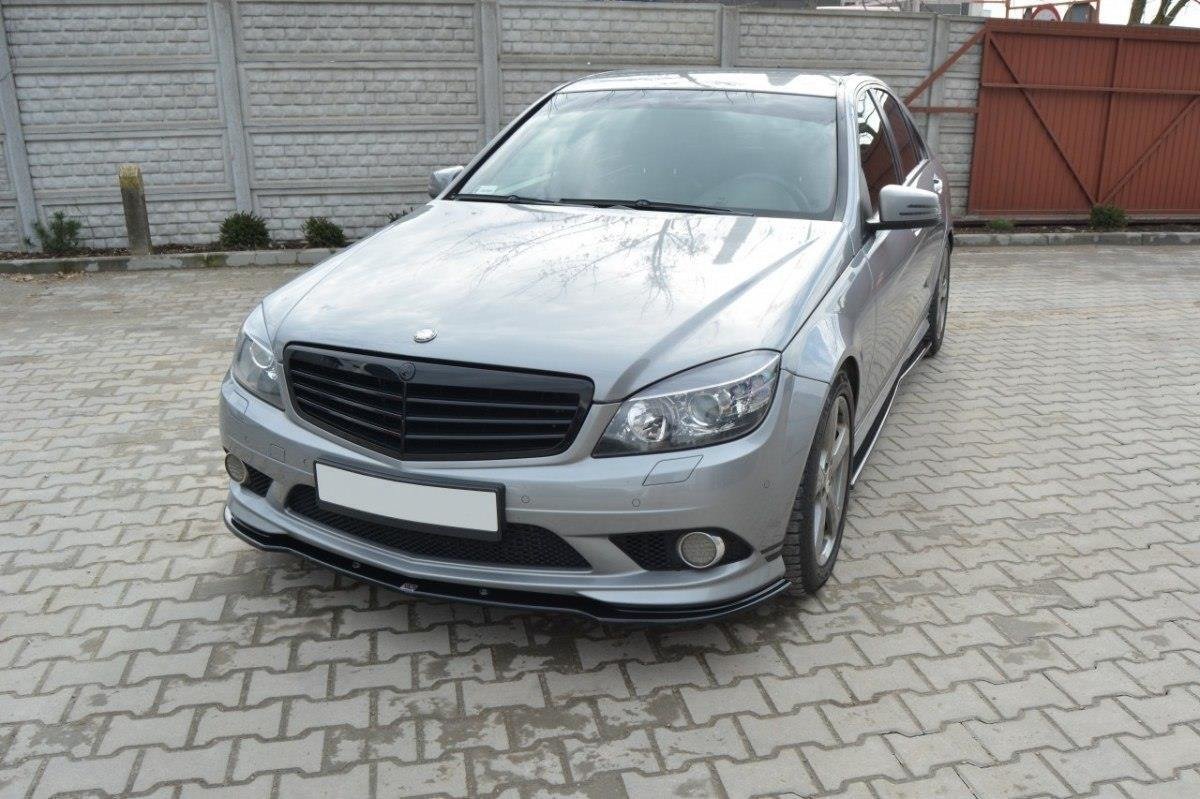 Front Ansatz für Mercedes C W204 AMG-Line (vor Facelift) schwarz matt