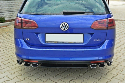 Mittlerer Diffusor Heck Ansatz für VW GOLF 7 R VARIANT  schwarz matt