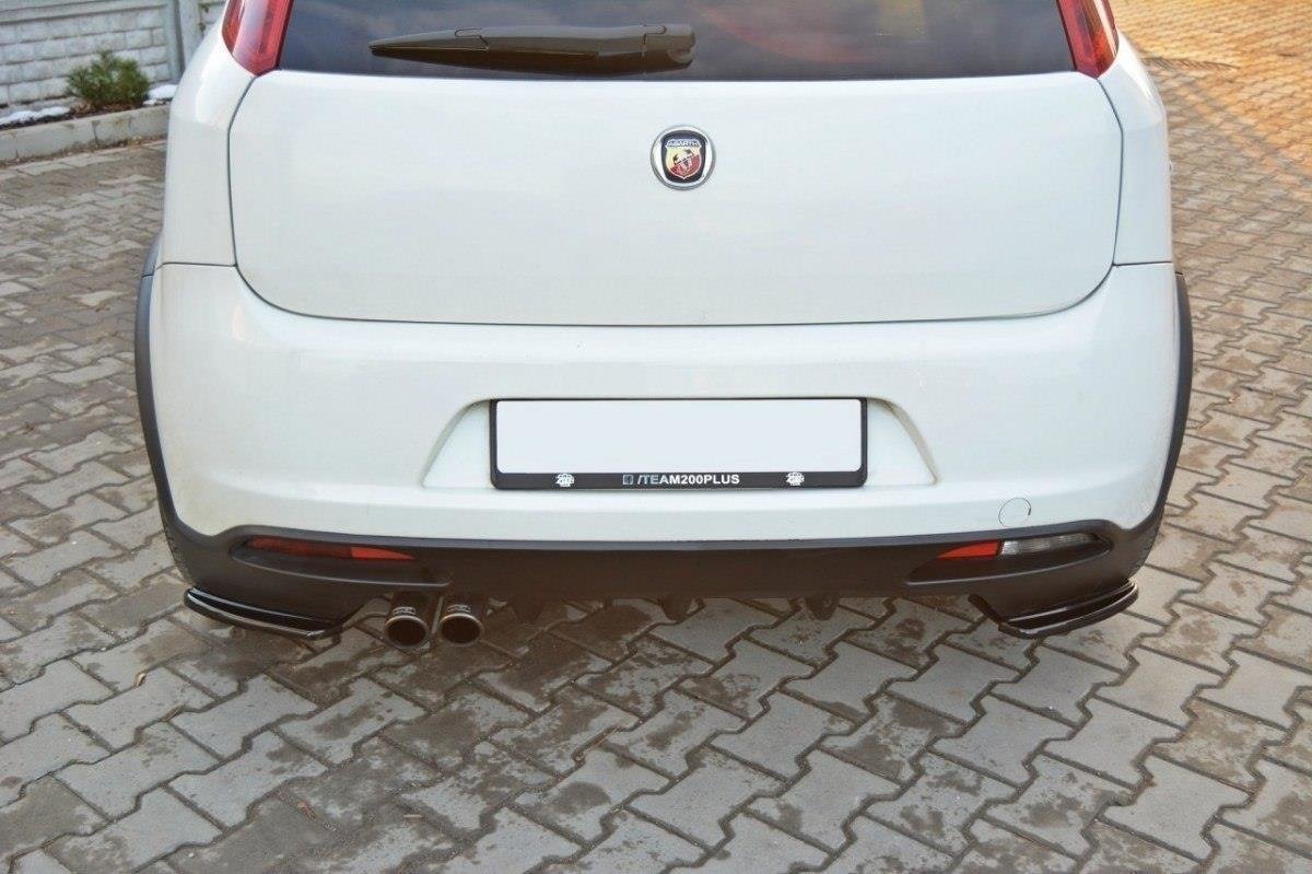 Heck Ansatz Flaps Diffusor für FIAT GRANDE PUNTO ABARTH Carbon Look