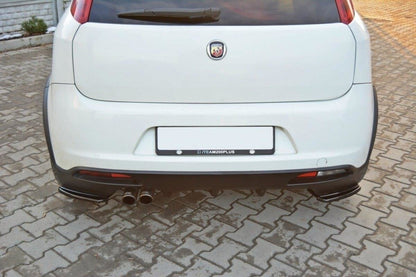 Heck Ansatz Flaps Diffusor für FIAT GRANDE PUNTO ABARTH Carbon Look