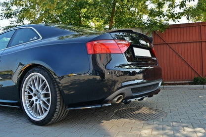 Mittlerer Diffusor Heck Ansatz für Audi A5 S-Line 8T Coupe / Sportback DTM LOOK schwarz matt