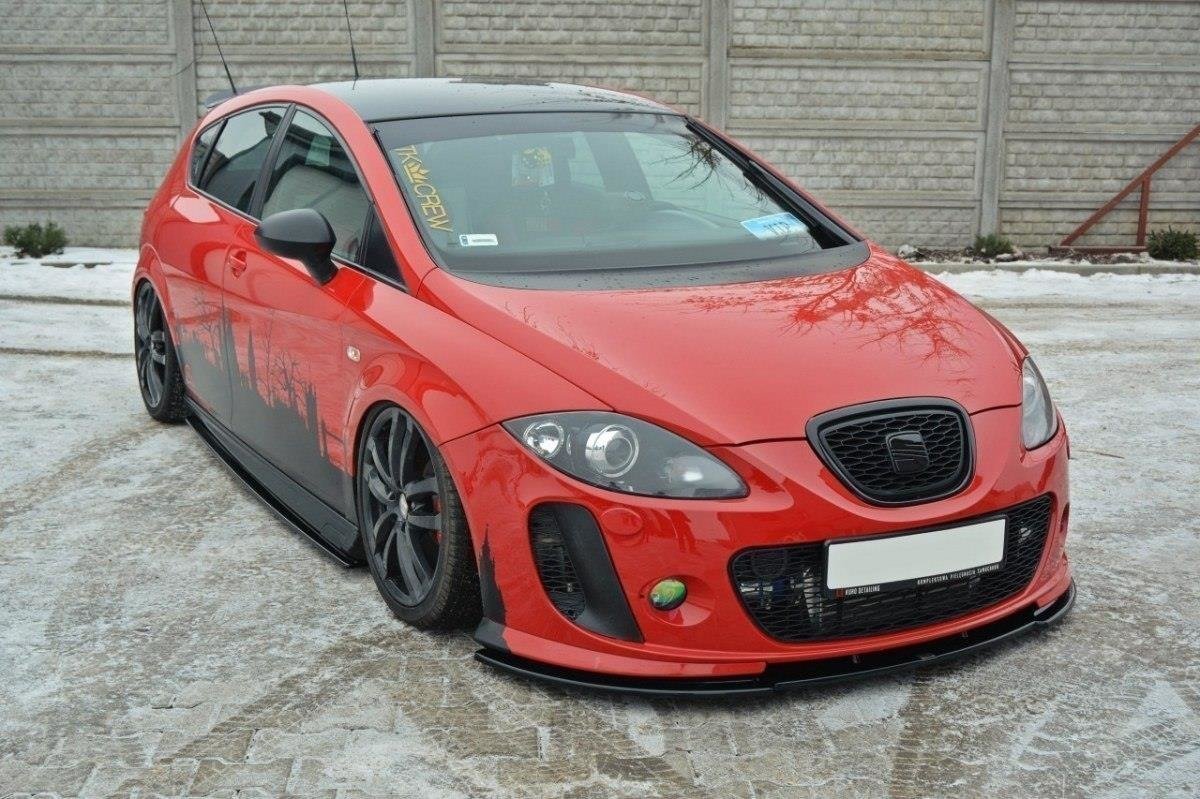 Seitenschweller Ansatz für SEAT LEON MK2 MS DESIGN schwarz Hochglanz