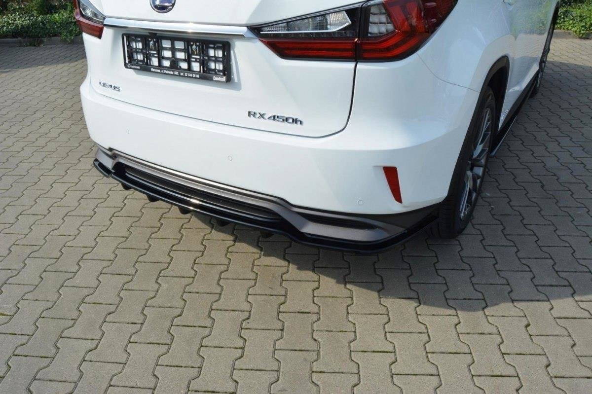 Mittlerer Diffusor Heck Ansatz für Lexus RX Mk4 H DTM LOOK schwarz matt