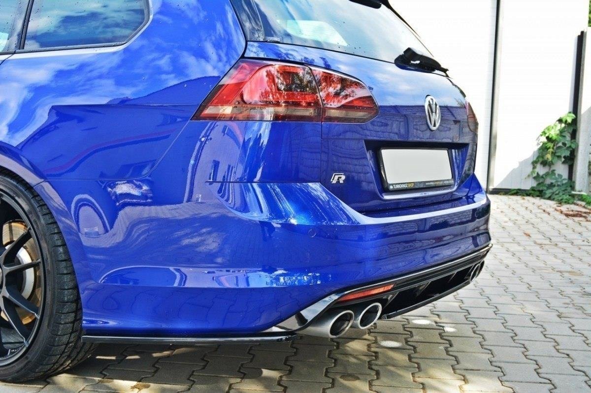 Mittlerer Diffusor Heck Ansatz für VW GOLF 7 R VARIANT  schwarz matt
