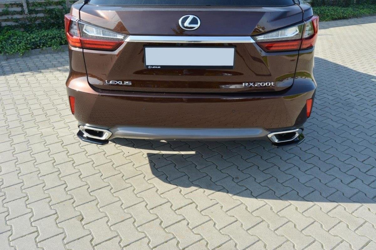 Heck Ansatz Flaps Diffusor für Lexus RX Mk4 T Carbon Look