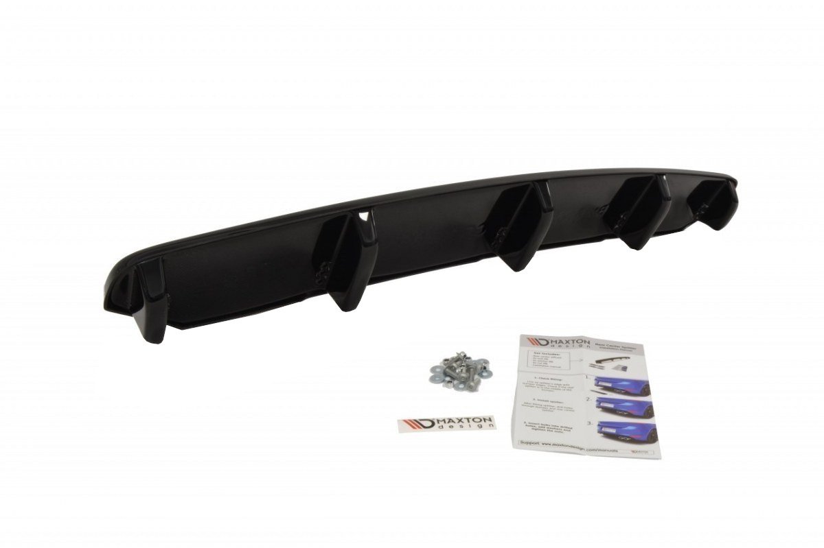 Mittlerer Diffusor Heck Ansatz für BMW 6er Gran Coupé M Paket DTM LOOK schwarz matt