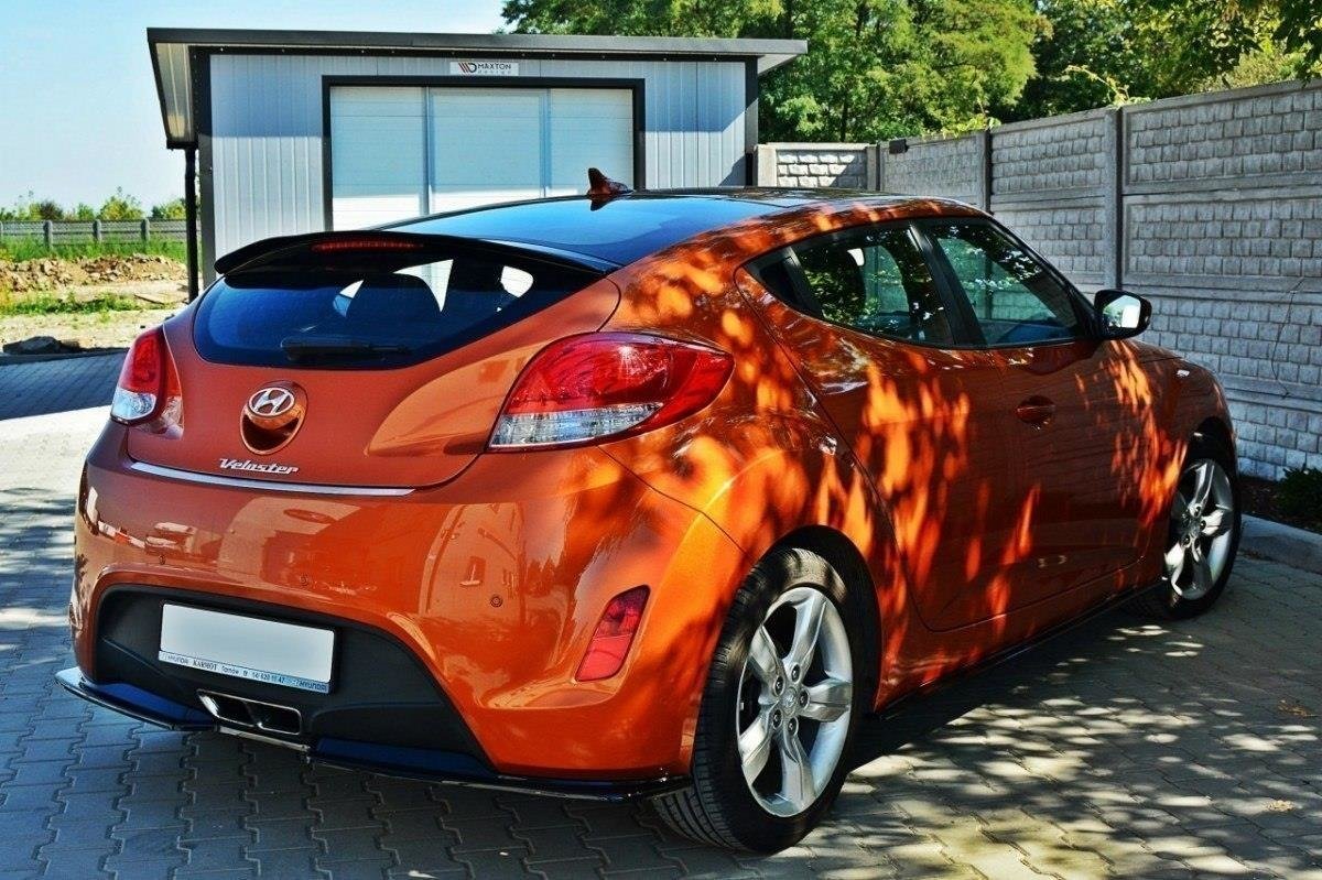 Diffusor Heck Ansatz für Hyundai Veloster schwarz matt