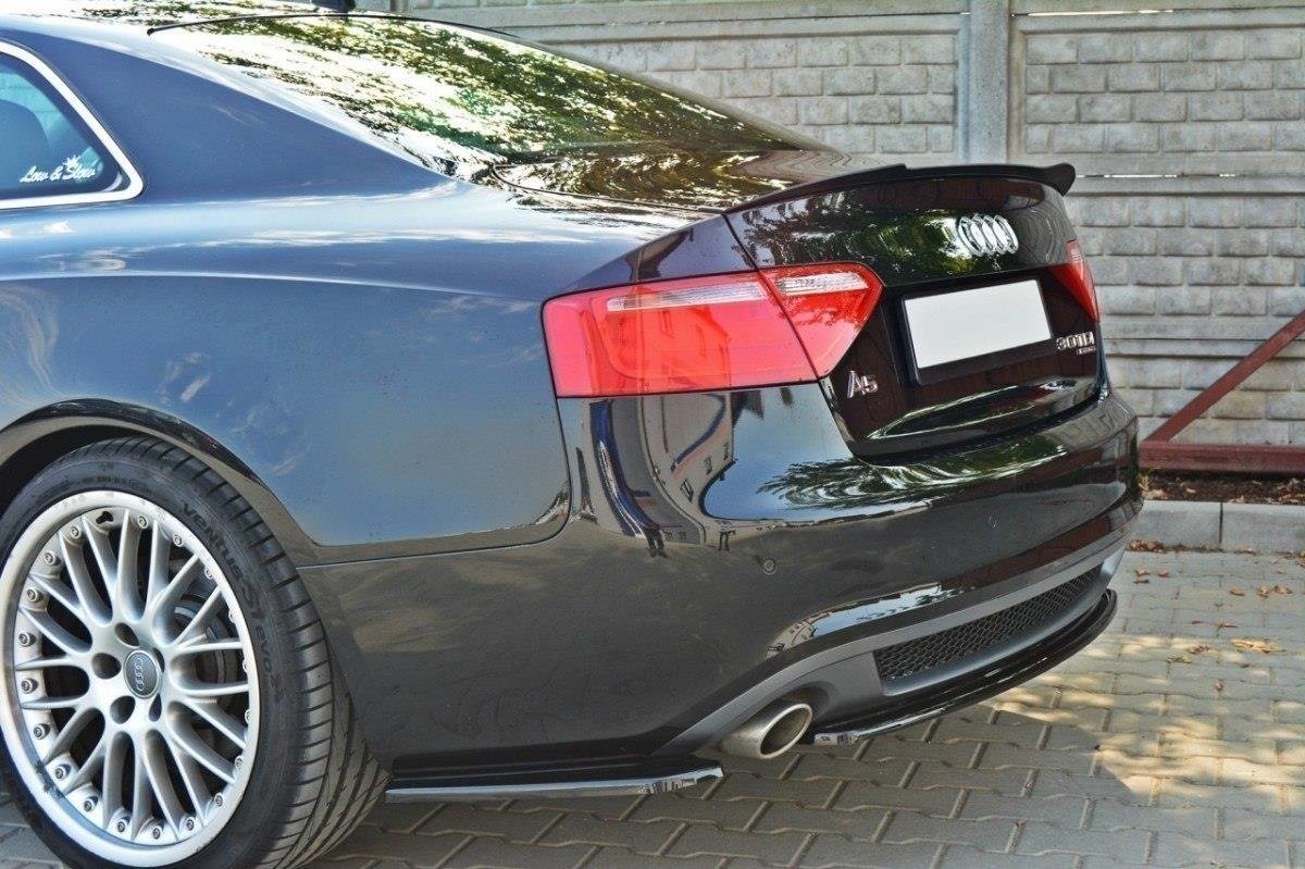 Spoiler CAP für Audi S5 / A5 / A5 S-Line 8T / 8T FL Coupe schwarz Hochglanz