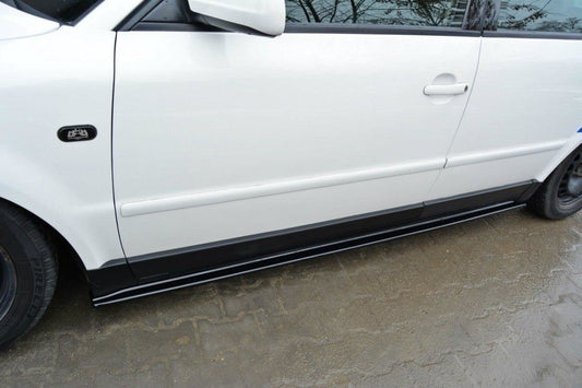 Seitenschweller Ansatz für VW PASSAT B5 schwarz Hochglanz