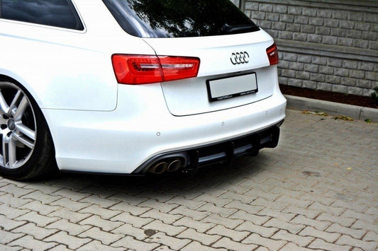 Heckschürze für & Heck Ansatz Flaps Diffusor für Audi A6 S-Line C7 (auspuffendrohr 1x2)