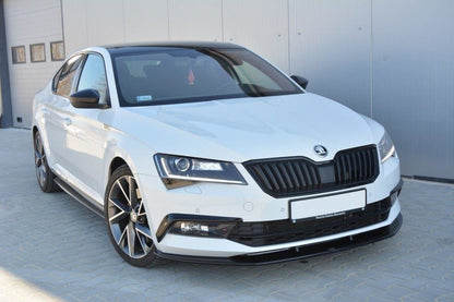 Front Ansatz V.3 für Skoda Superb Mk3 schwarz Hochglanz