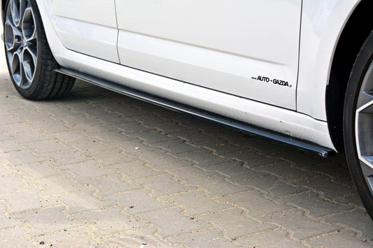Seitenschweller Ansatz für Skoda Octavia RS Mk3 / Mk3 FL Hatchback / Kombi schwarz matt