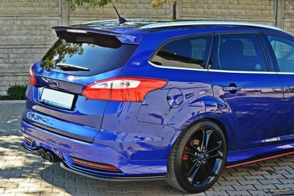 Heck Ansatz Flaps Diffusor für FORD Focus 3 ST Turnier schwarz matt