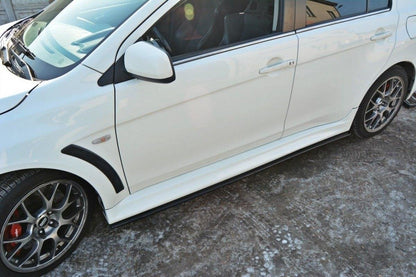 Seitenschweller Ansatz für Mitsubishi Lancer Evo X Carbon Look
