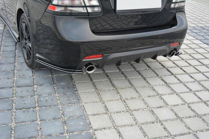 Heck Ansatz Flaps Diffusor für Saab 9-3 Aero Mk2 Facelift Carbon Look