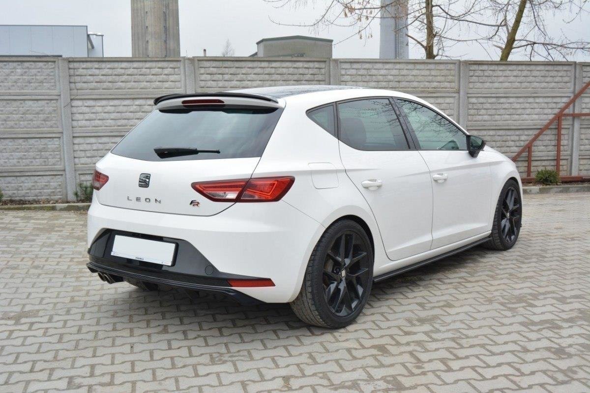 Diffusor Heck Ansatz für SEAT LEON III FR schwarz matt