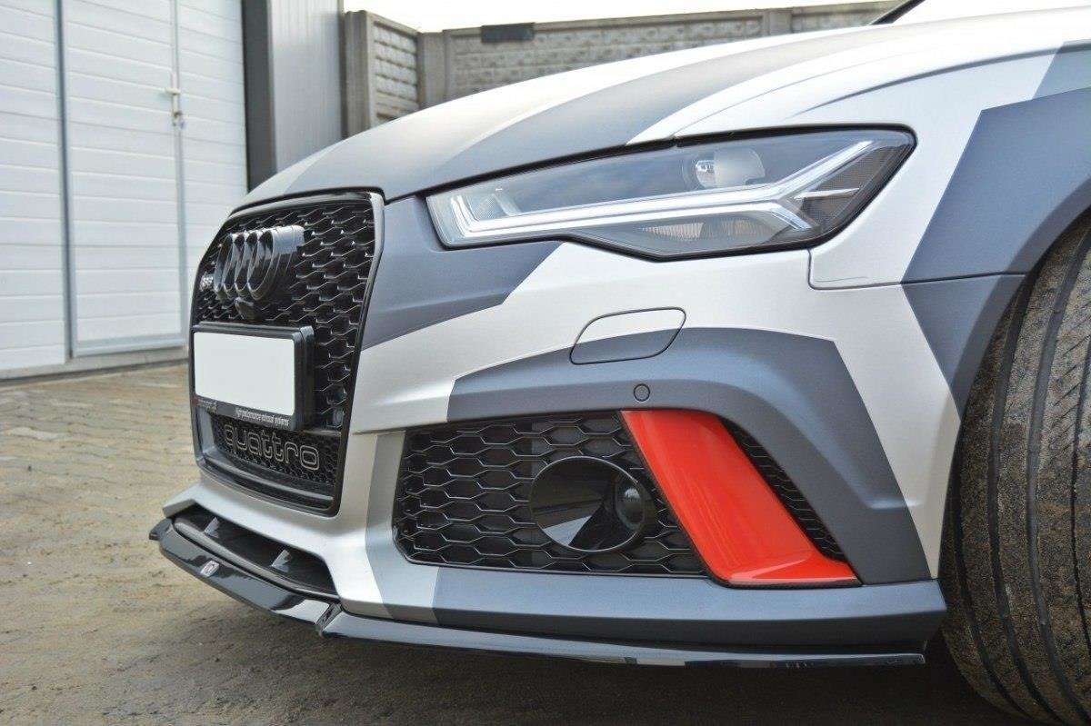 Front Ansatz V.2 für Audi RS6 C7 / C7 FL schwarz Hochglanz