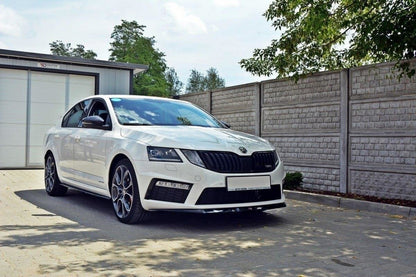 Front Ansatz V.2 für Skoda Octavia RS Mk3  schwarz Hochglanz