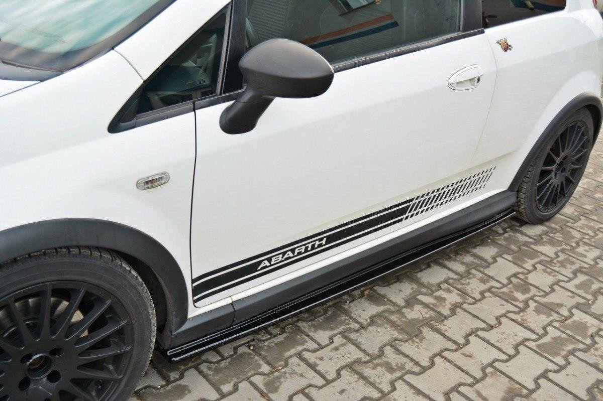 Seitenschweller Ansatz für FIAT GRANDE PUNTO ABARTH schwarz Hochglanz