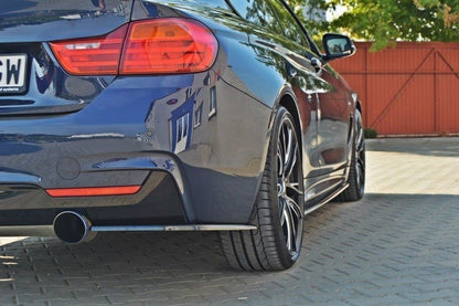 Heck Ansatz Flaps Diffusor für BMW 4er F32 M Paket schwarz matt