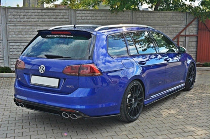 Mittlerer Diffusor Heck Ansatz für VW GOLF 7 R VARIANT  schwarz matt