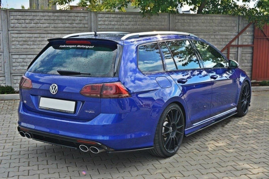 Heck Ansatz Flaps Diffusor für VW GOLF 7 R VARIANT schwarz matt