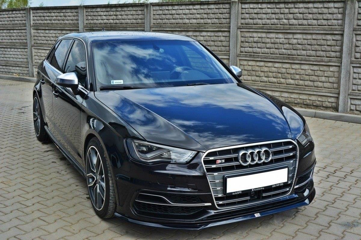 Front Ansatz für Audi S3 / A3 S-Line 8v Hatchback / Sportback schwarz matt