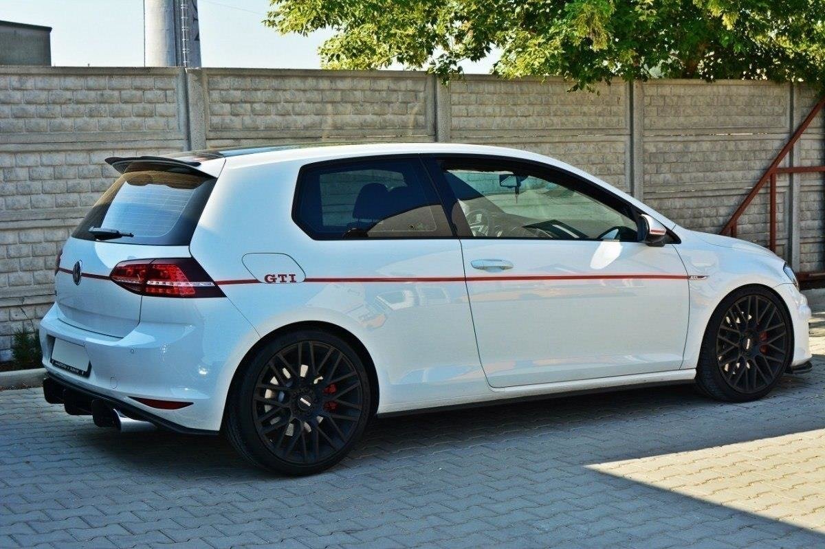 VW GOLF 7 GTI Diffusor Heck Ansatz für Heckschürze für & Heck Ansatz Flaps Diffusor für