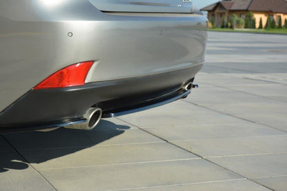 Mittlerer Diffusor Heck Ansatz für Lexus IS Mk3 T  schwarz Hochglanz