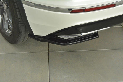 Heck Ansatz Flaps Diffusor für Vw Tiguan Mk2 R-Line schwarz matt