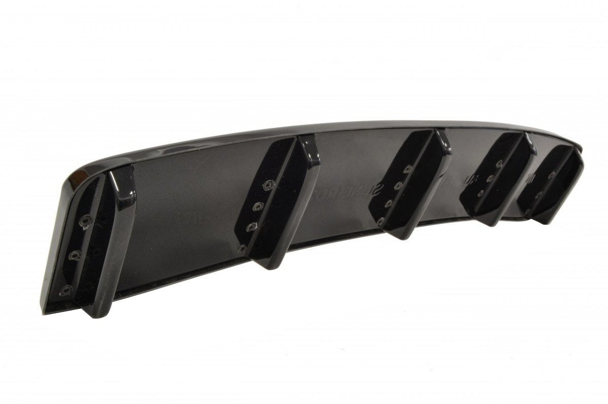 Mittlerer Diffusor Heck Ansatz für AUDI A7 S-LINE (FACELIFT) im DTM LOOK Carbon Look