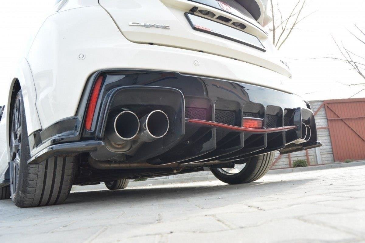 Diffusor Heck Ansatz für HONDA CIVIC IX TYPE R schwarz matt