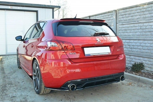 Mittlerer Diffusor Heck Ansatz für PEUGEOT 308 II GTI  schwarz matt