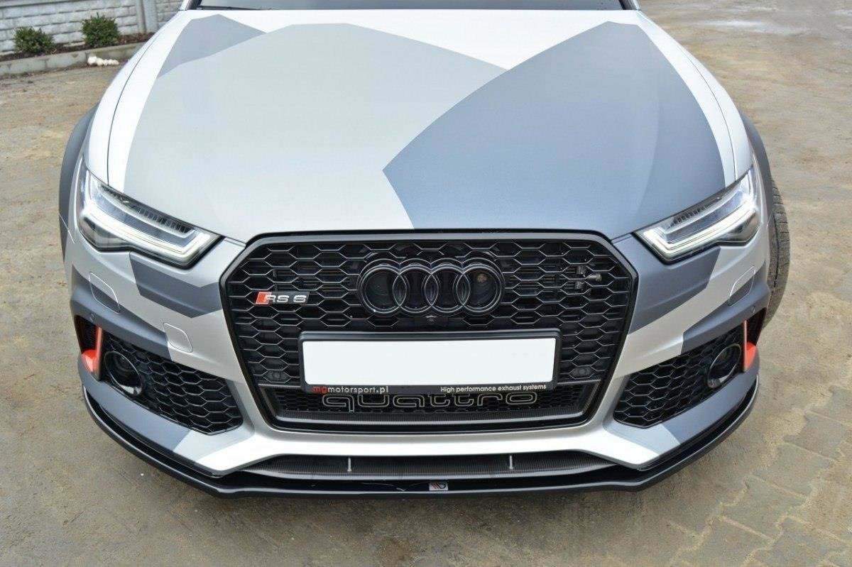Front Ansatz V.1 für Audi RS6 C7 / C7 FL schwarz Hochglanz