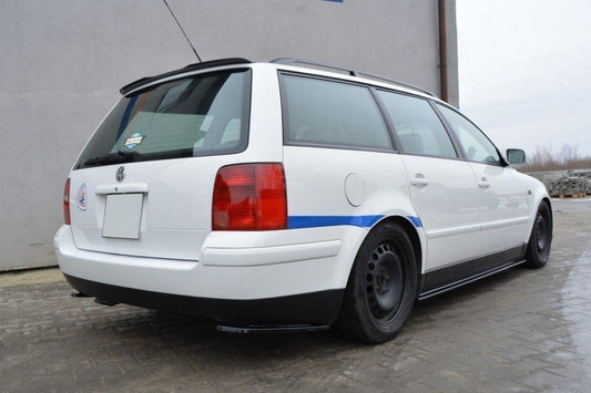 Heck Ansatz Flaps Diffusor für VW PASSAT B5 Kombi schwarz Hochglanz