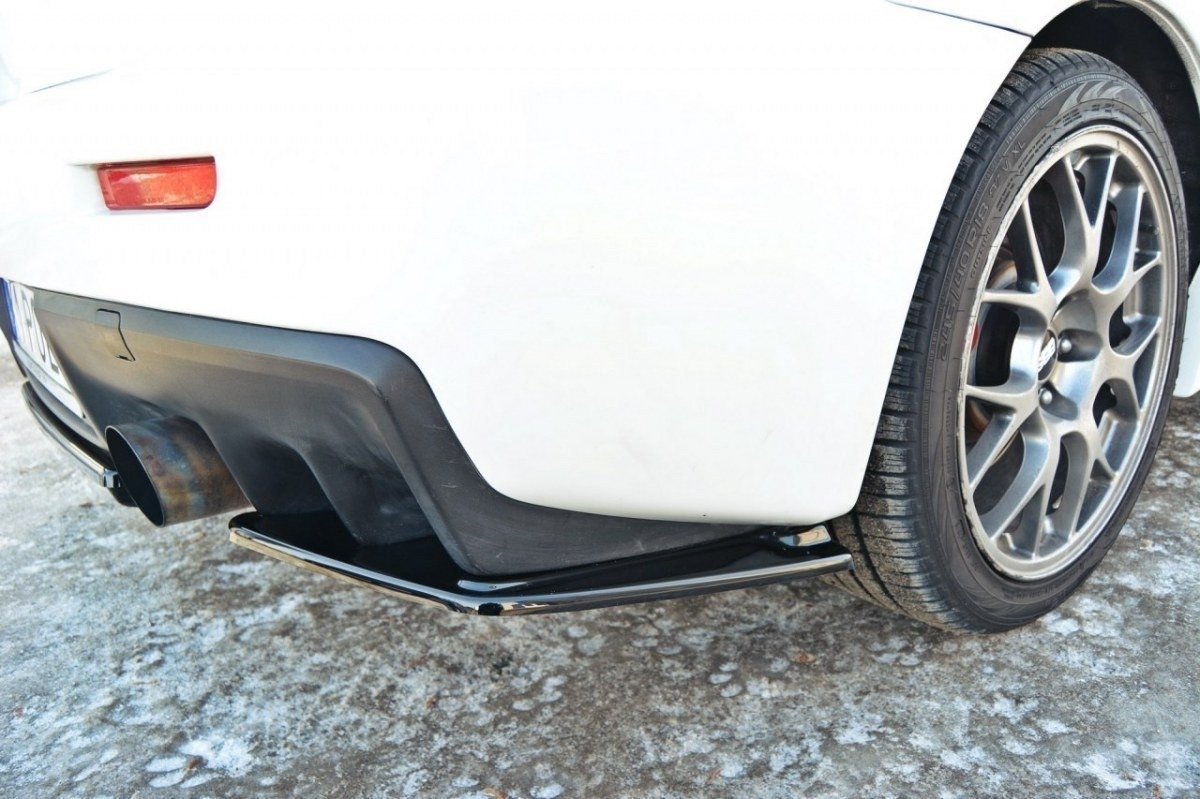 Heck Ansatz Flaps Diffusor für Mitsubishi Lancer Evo X schwarz matt