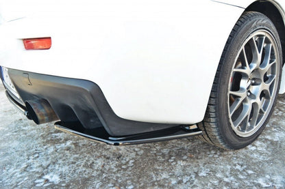 Heck Ansatz Flaps Diffusor für Mitsubishi Lancer Evo X schwarz matt