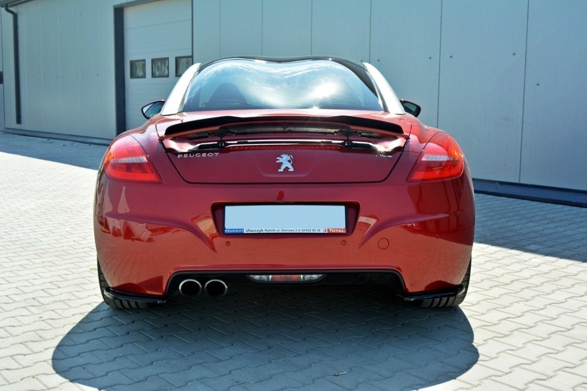 Heck Ansatz Flaps Diffusor für PEUGEOT RCZ schwarz Hochglanz