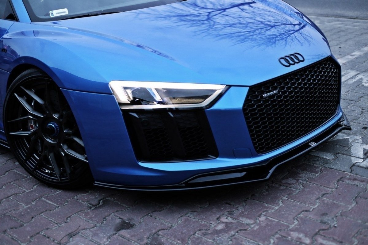 Front Ansatz V.2 für Audi R8 Mk.2 schwarz Hochglanz