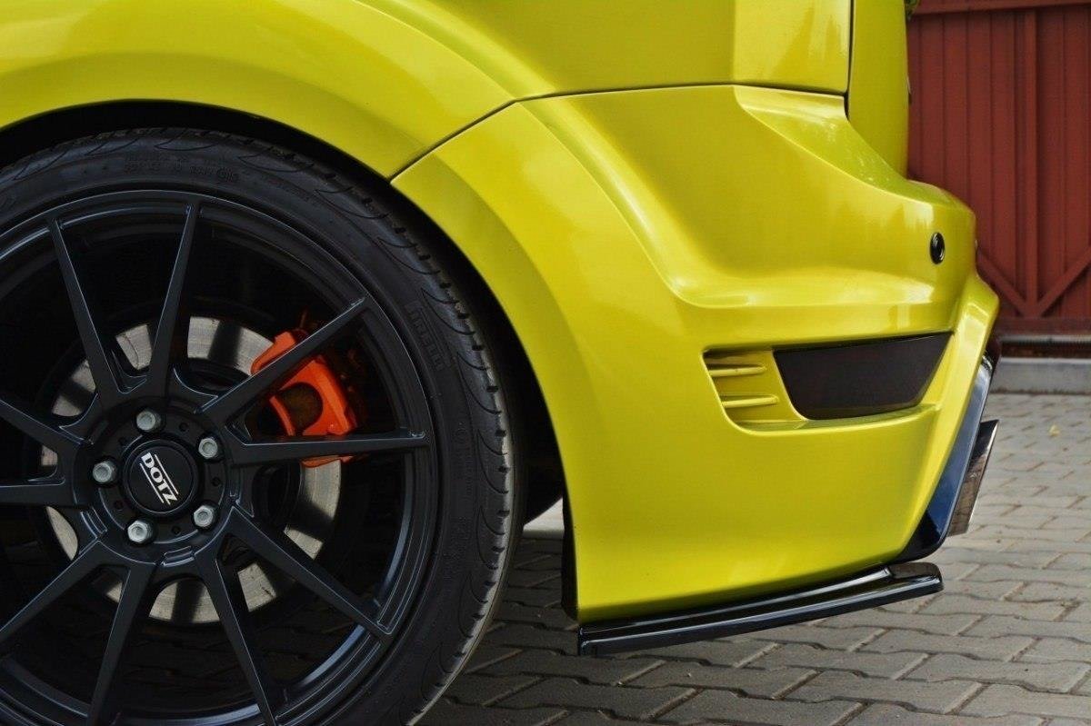 Heck Ansatz Flaps Diffusor für FORD FOCUS MK2 RS schwarz matt