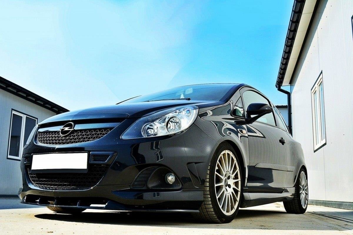 Front Ansatz für OPEL CORSA D NÜRBURG (FÜR OPC / VXR STOßSTANGE) Carbon Look