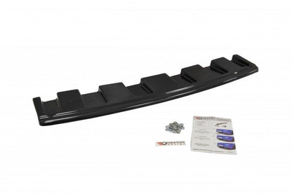 Mittlerer Diffusor Heck Ansatz für Audi S6 C7 Avant  schwarz Hochglanz
