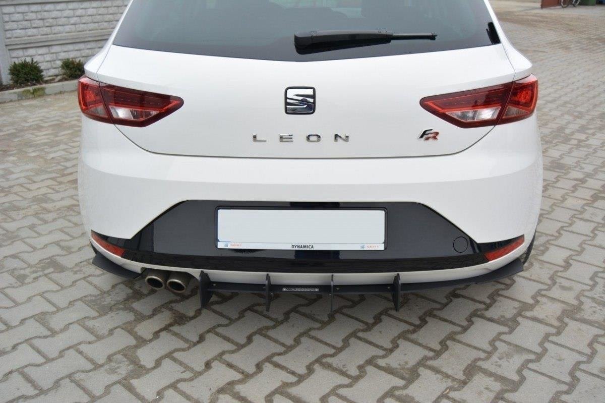 Diffusor Heck Ansatz für Heckschürze für SEAT LEON III FR