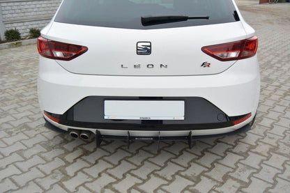 Diffusor Heck Ansatz für Heckschürze für SEAT LEON III FR